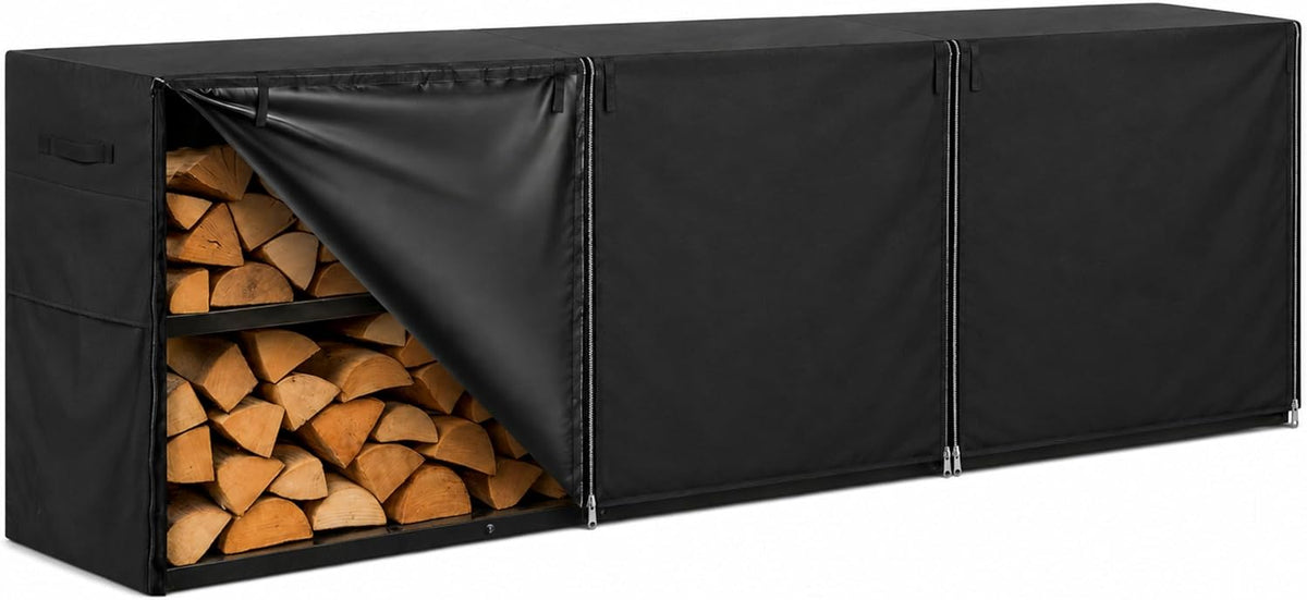 12ft waterproof firewood rack cover - heavy duty, main product view