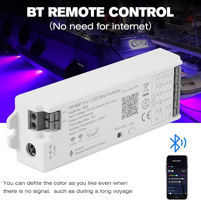 HUSUKU S1 5in1 WB5 2.4GHz Tuya WiFi PWM LED Controller - Image 5