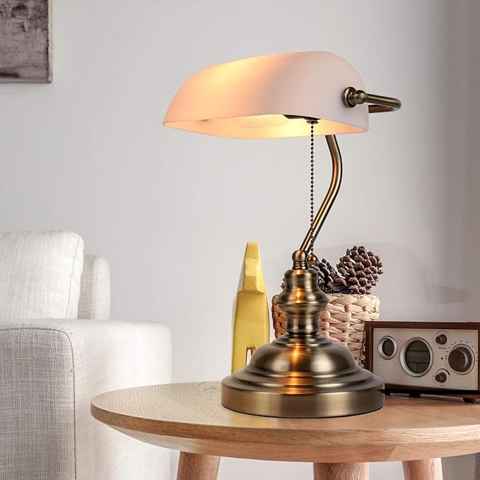 Newrays Glass Bankers Desk Lamp - Image 3
