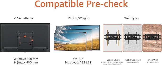 Amazon Basics Heavy Duty Dual Arm, Full Motion Articulating TV Mount - Image 2