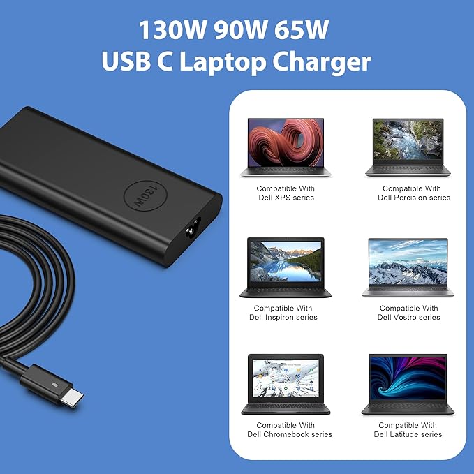 QIOUZW 2025 New 130W USB C Laptop Charger Compatible - Image 3