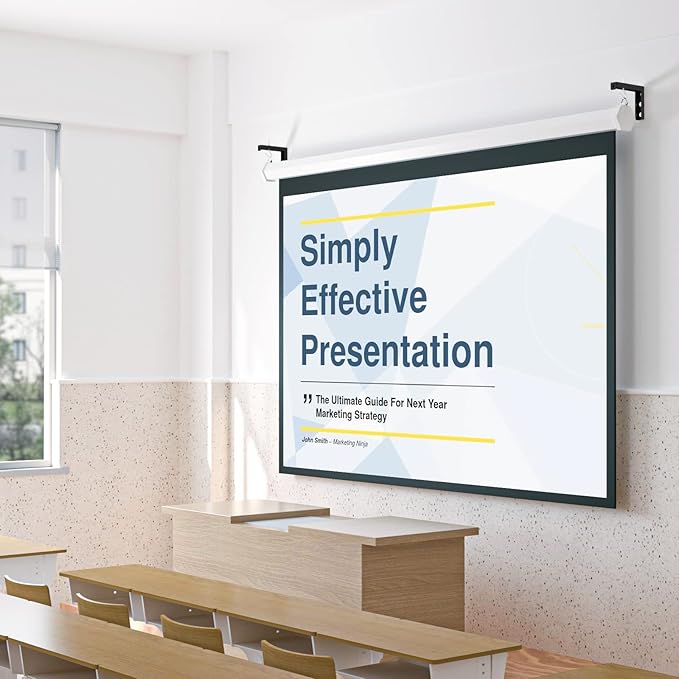 WALI Universal Projector Screen Ceiling Mount, Wall Hanging Mount L-Brackets - Image 8