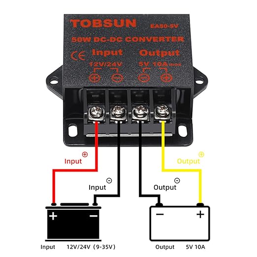 MGGi DC 12V 24V to 5V 10A 50W Voltage Reducer Converter Regulator, Step Down - Image 5