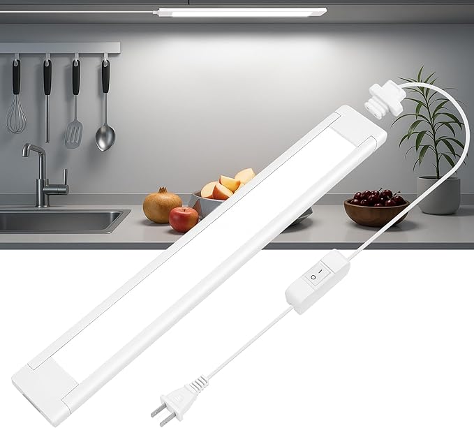maylit Under Cabinet Lighting Plug in, 14 Inch Linkable Ultra Bright LED Light by maylit
