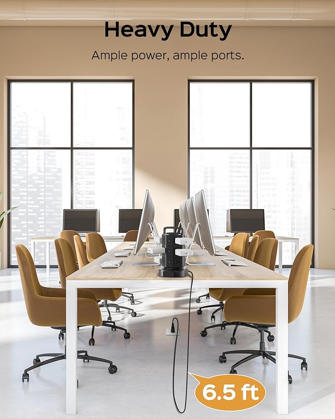 Power Strip Tower Surge Protector, JACKYLED 1625W 13A Outlet Surge Electric - Image 7