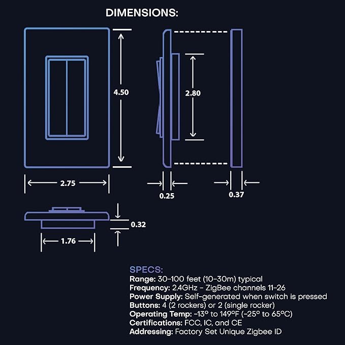 RunLessWire Click for Philips Hue – Battery-Free Wireless Smart Light Switch - Image 8