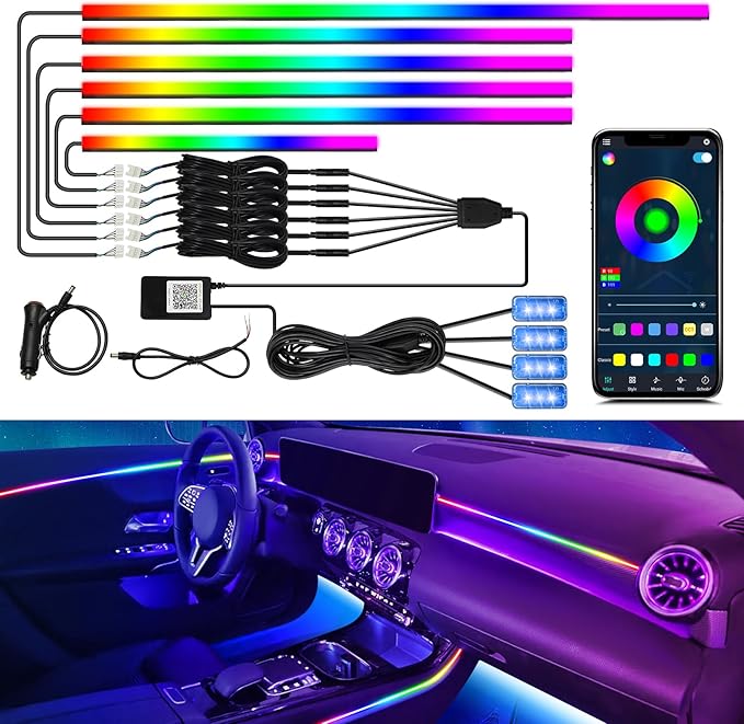 WEBUPAR Dreamcolor Interior Car Lights - 10 in 1 LED Strip Lights by WEBUPAR