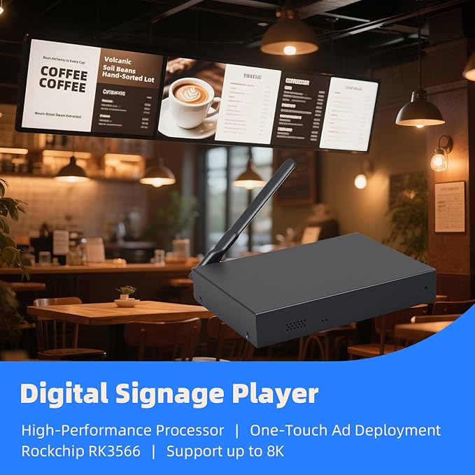 Lunzn Digital Signage Player Metal Box 4+32G Android 12 CMS Remote Publish - Image 2