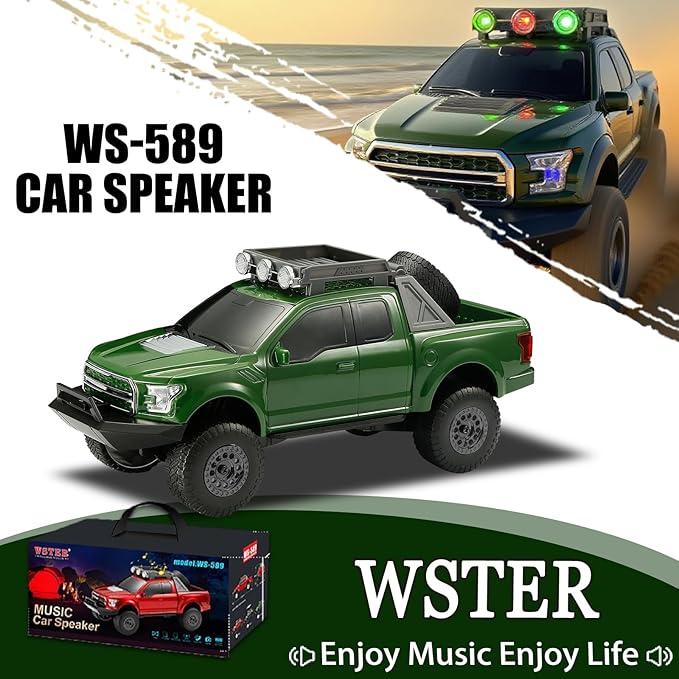WS-589 Rugged Pickup Truck Bluetooth Replica Speaker – Portable Audio - Image 2