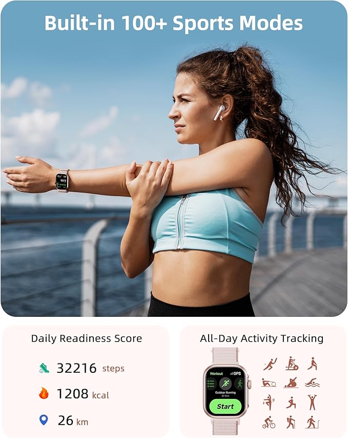 Parsonver GPS Smart Watch for Women Men, Built-in GPS & Bluetooth Calling - Image 4