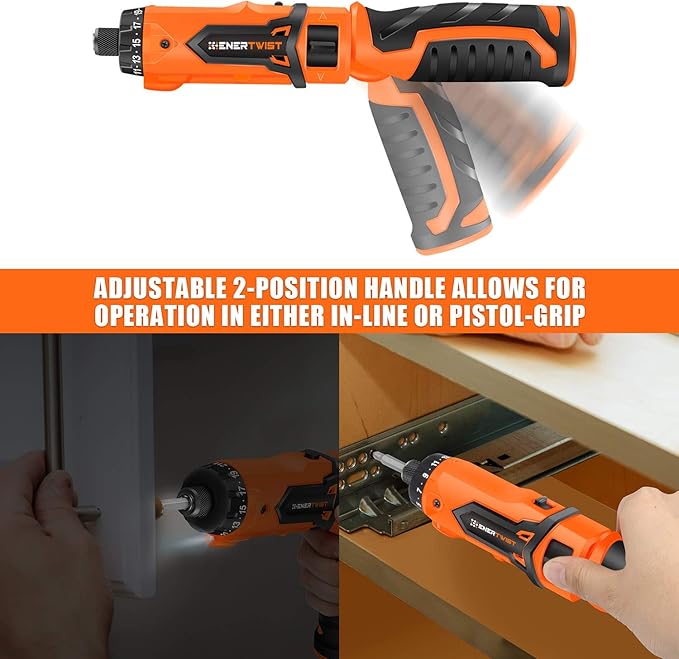 ENERTWIST Cordless Screwdriver, 8V Max 10Nm Electric Screwdriver Rechargeable - Image 5