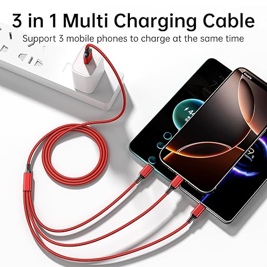 Multi Charging Cable, 4ft 2Pack Multi Phone Charger Cable Braided Universal 3 - Image 3