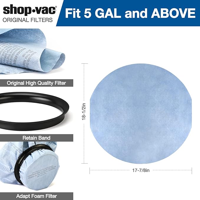 Shop-Vac 90107 Paper Disc Filter Reusable - Image 2