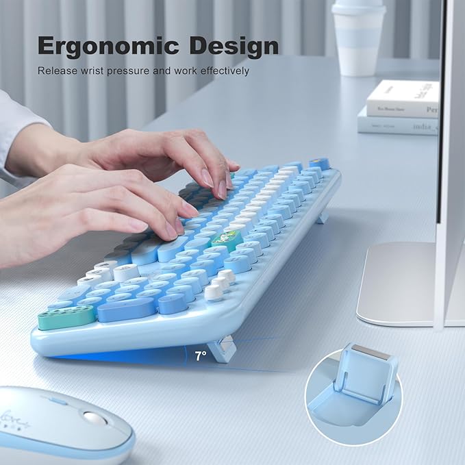 MOFII Wireless Keyboard and Mouse Combo, Full Size 2.4G Plug and Play - Image 4