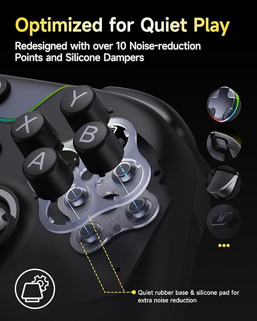 EasySMX X05Pro Wireless PC Controller – Quiet-Press Buttons, 2-Stage Impulse - Image 2