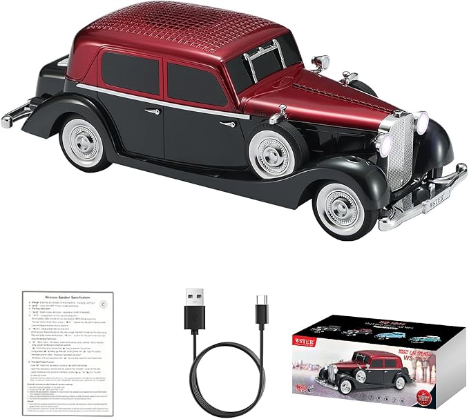 WSTER WS-1934 Retro Classic Car Bluetooth Replica Speaker – Wireless HD Sound by WSTER