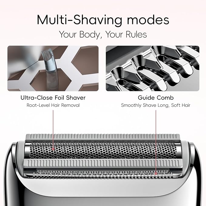 yoose Electric Razors for Women, IPX7 Alloy Body Bikini Trimmer for Women - Image 5