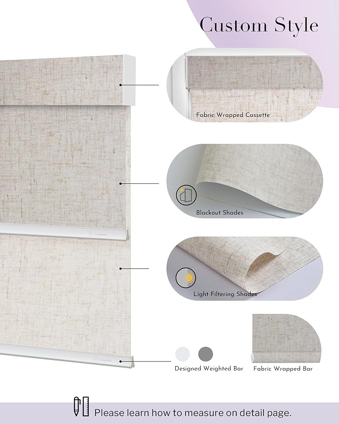 Graywind Motorized Dual Shades for Windows Smart Double Blinds Blackout and - Image 7