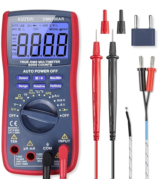AstroAI Digital Multimeter and Analyzer TRMS 6000 Counts Volt Meter Ohmmeter by AstroAI