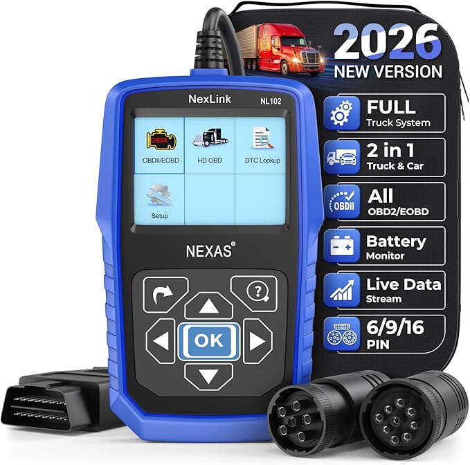 NEXAS Heavy Duty Truck Scanner NL102 Full System Diesel Truck Scan Tool by NEXAS