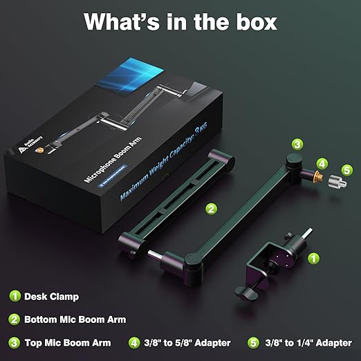 AA AUDIO ACCESSORY Low Profile Mic Boom Arm - Image 8