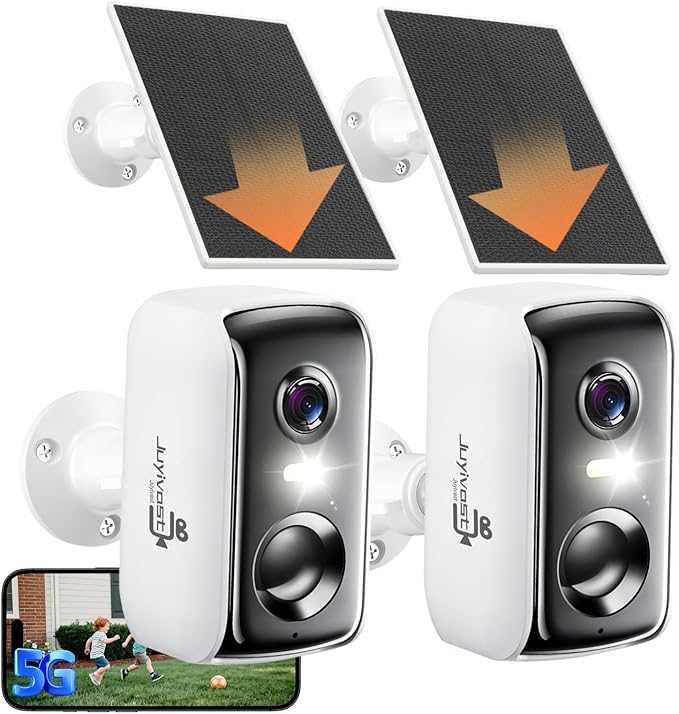 Solar Security Cameras Wireless Outdoor, 2K Outside Security Wireless WiFi by JUYIVAST