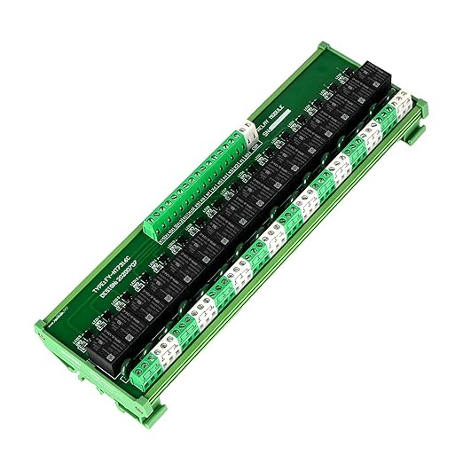 GUETNEU Relay Board, 16 Channel 1 SPDT DIN Rail Mount 24V DC/AC Relay, - Image 6