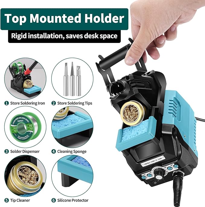 YIHUA 939D+ III EVO Digital Soldering Iron Station Kit 110W High Power - Image 5