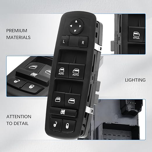 WUANGKI Power Window Door Master Control Switch | Front Driver Side | 3+0 Pins - Image 3