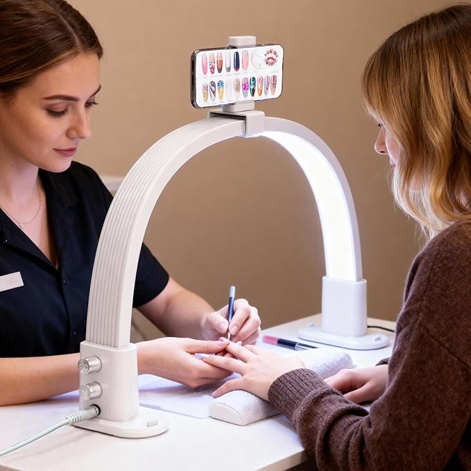 Half Moon Light for Nail Desk, Portable Nail Light for Desk by Unknown