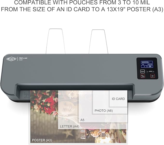 SINCHI 13-Inch 4-Roller Thermal Laminator & Foil Applicator w/LCD Display - Image 5