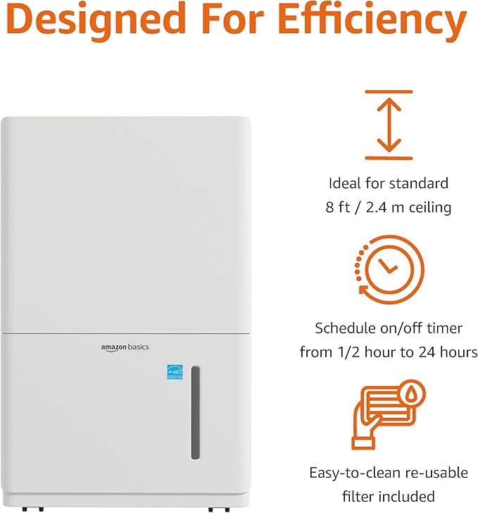 Amazon Basics Dehumidifier, Energy Star Certified, - Image 3