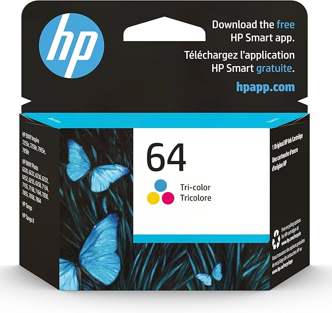 HP 64 Tri-Color Ink Cartridge | Works by HP