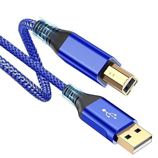 sweguard Printer Cable 10ft, USB 2.0 Printer Cable USB-A to USB-B Cable by Sweguard