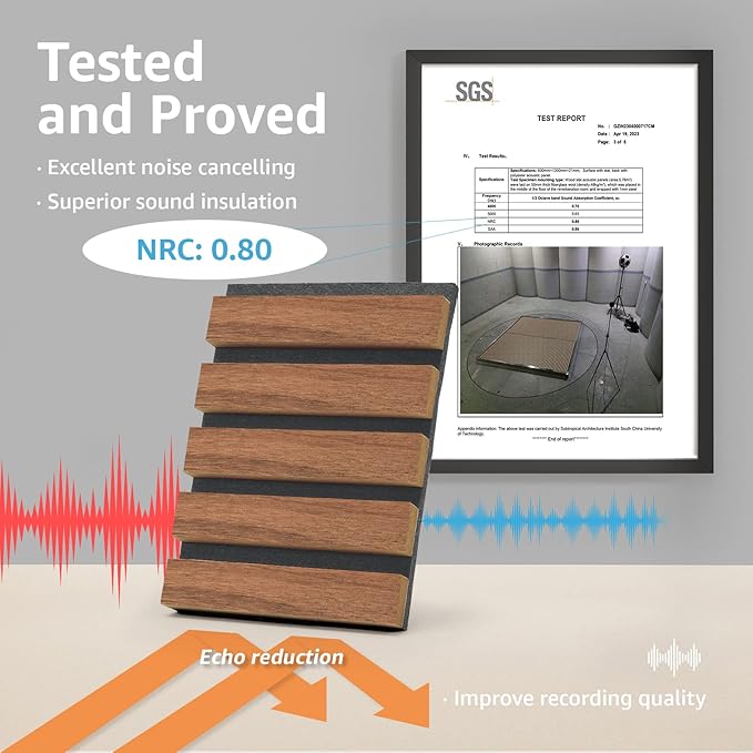 Art3d 2 Wood Slat Acoustic Panels - Image 3