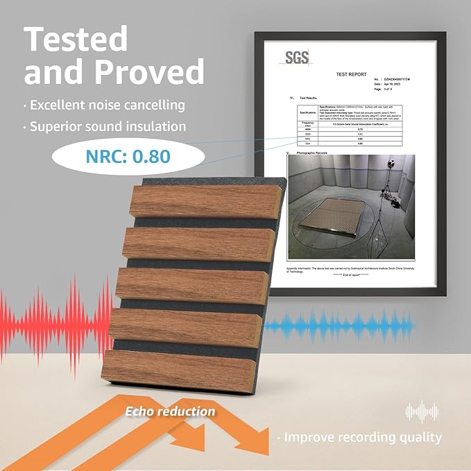 Art3d 4-Piece Wood Slat Acoustic Panels - Image 2