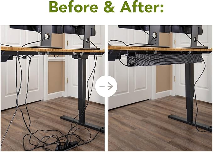 PERFECT POSTURE Mesh Cable Organizer – Under Desk Cable Management - Image 6