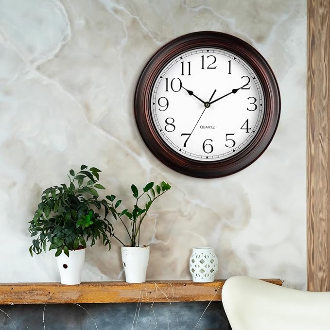 KECYET Wall Clock 10 Inch Battery Operated Silent Non-Ticking Wall Clock - Image 9