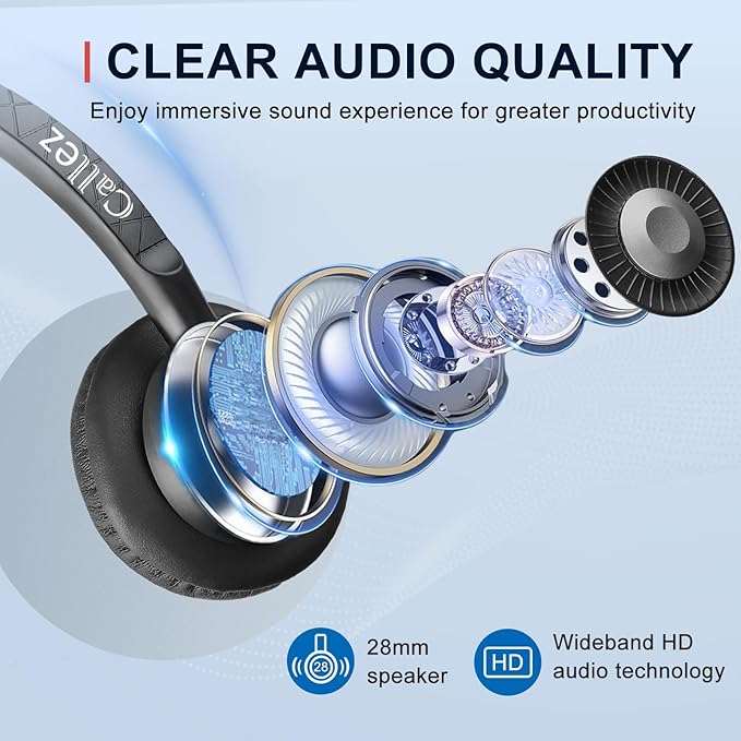 Callez USB Headset with Mic, Computer Headset with ENC Dual Noise Cancelling - Image 4