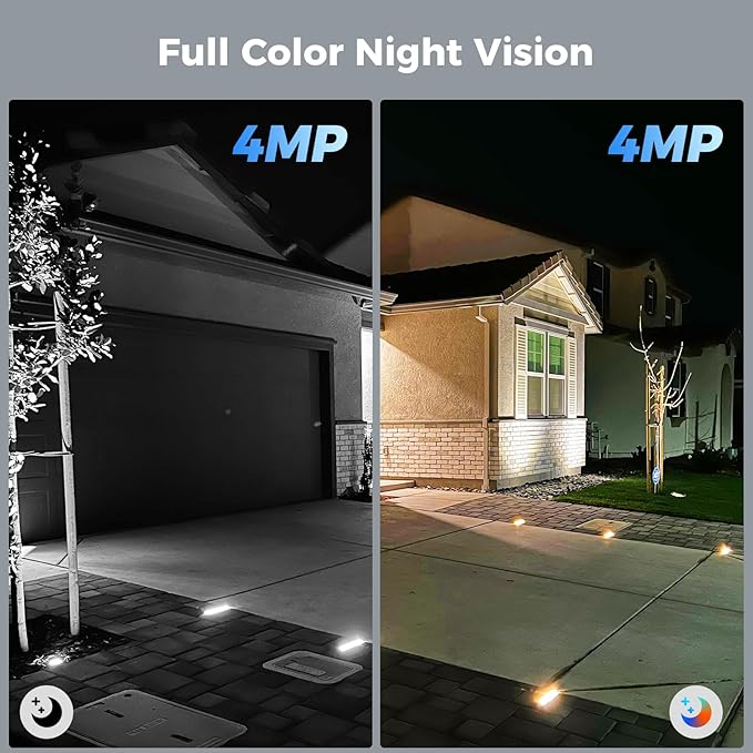 Hiseeu Solar Security Cameras Wireless Outdoor 2 Pack, Battery Powered 3K 4MP - Image 4