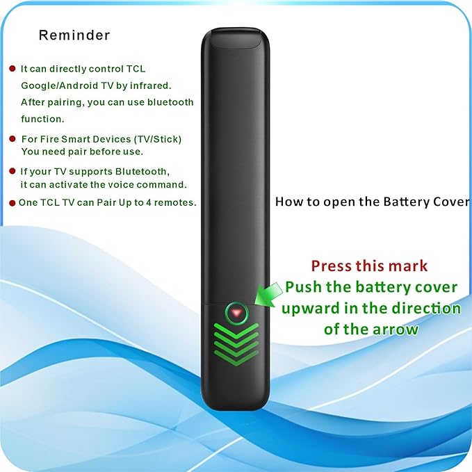 B BraiNice Universal Remote for All TCL TV Remote Replacement, Motion Backlit - Image 5