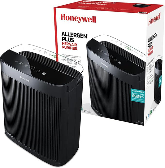 Honeywell HEPA Air Purifier for Home, 1733 Ft² Rooms in 1 hour, Air Quality by HoneywellPluggedIn