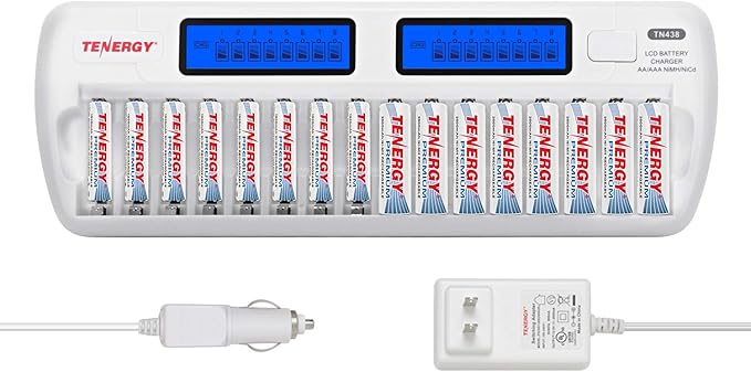 Tenergy TN438 16-Slot Smart Battery Charger by Tenergy