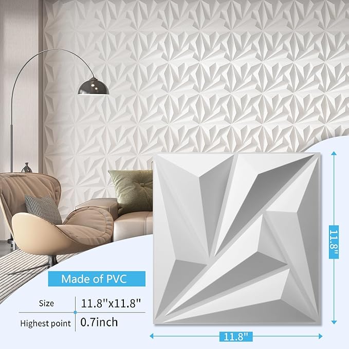 Art3d 20 Pack Decorative 3D Wall Panels, 19 Sq.feet PVC Interior Wall Décor - Image 2