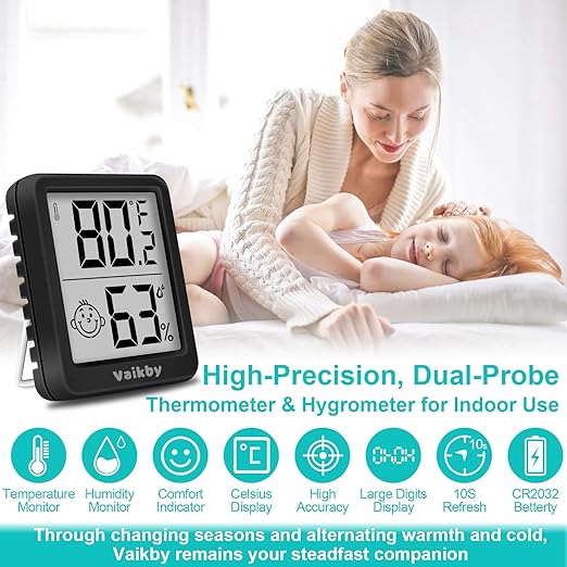 Indoor Humidity Meter Hygrometer 3Pack, Room Thermometer - Image 2