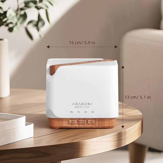 ASAKUKI 700 ml Premium Essential Oil Diffuser, 5 in 1 Ultrasonic Aromatherapy - Image 2