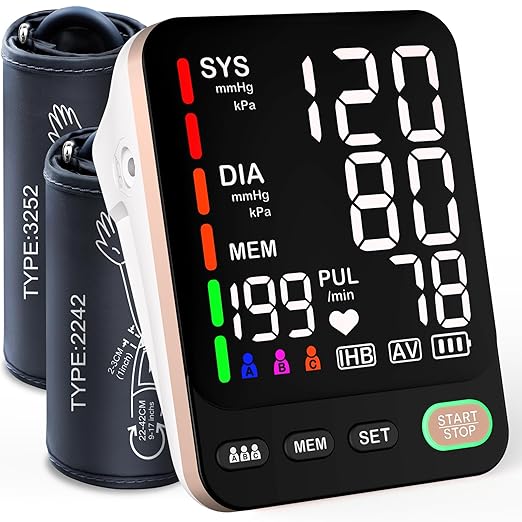 Blood Pressure Monitor, Extra Large 2 Cuffs Accurate Upper Arm Blood Pressure by Unknown