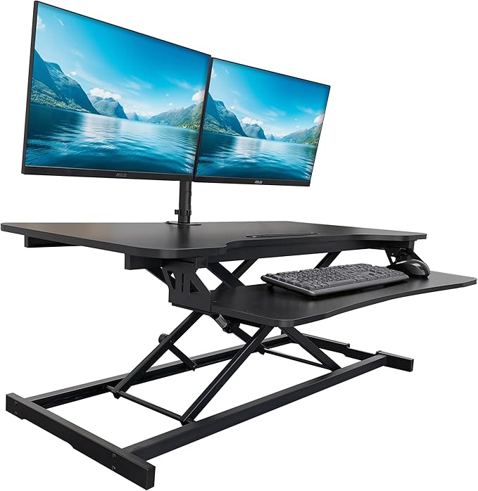 Rocelco 43" Height Adjustable Standing Desk Converter - Image 2