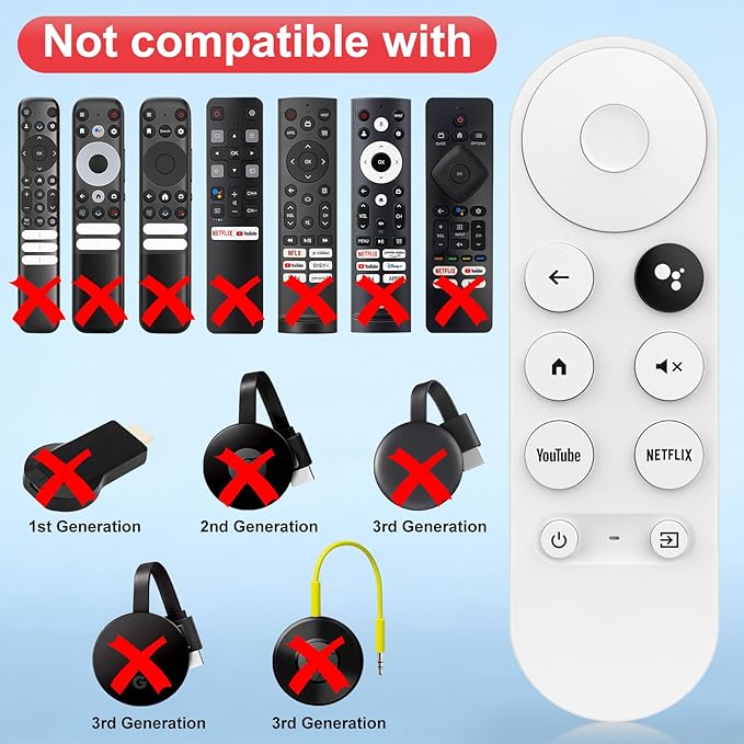 Replacement Voice Remote for Google-Chromecast-Remote, for Chromecast - Image 6