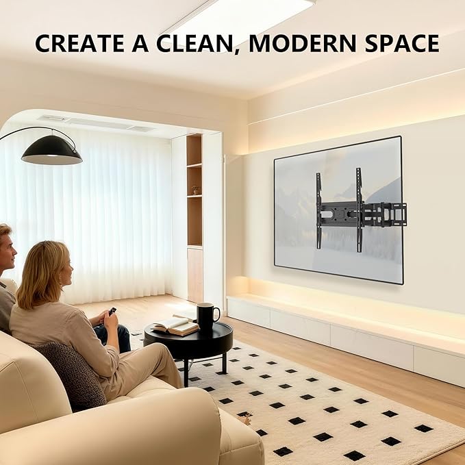 WALI Full Motion TV Wall Mount for 32–70 Inch TVs – Dual Articulating Mount - Image 6